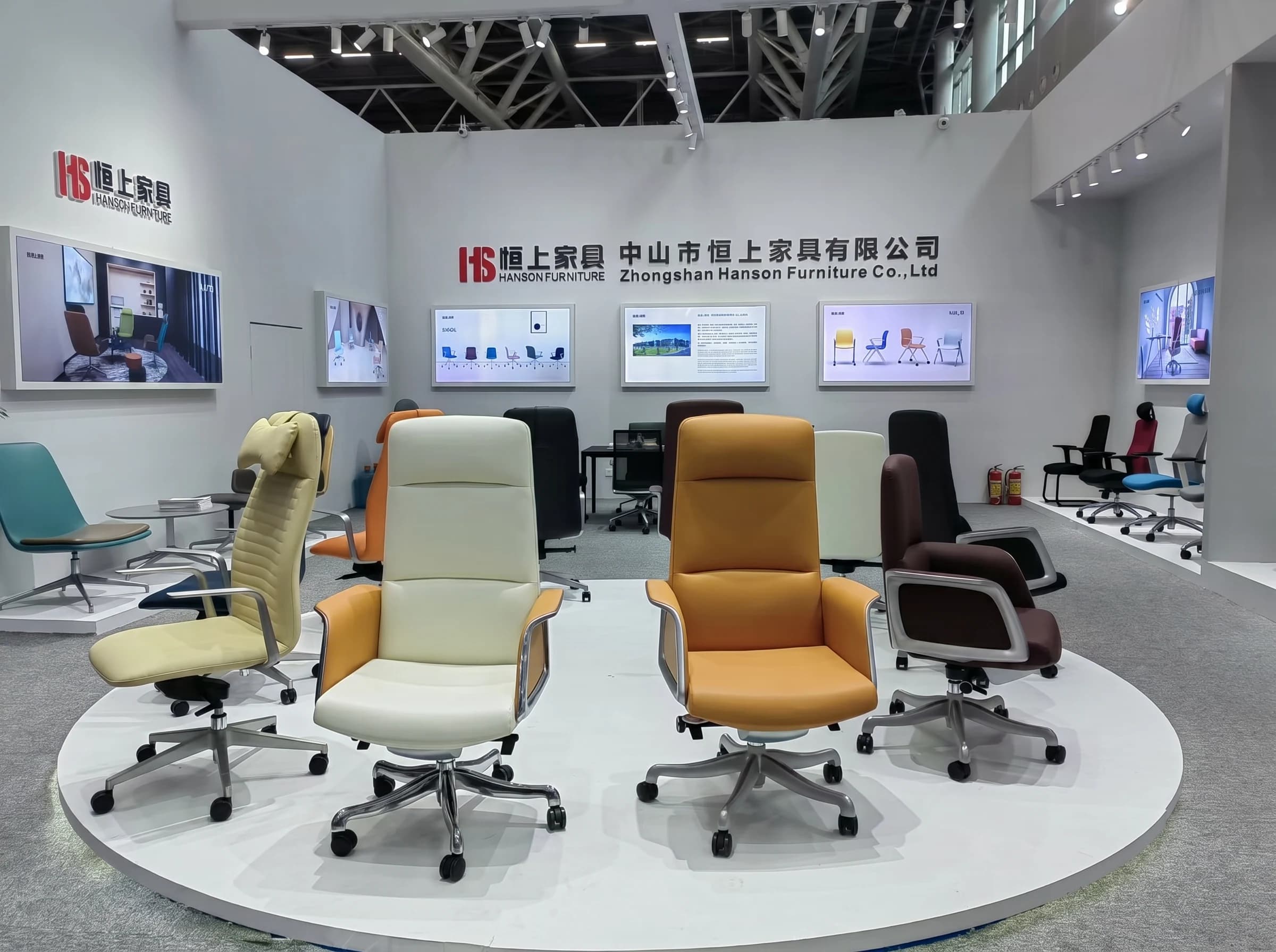 Executive chair display at CIFF Guangzhou 2024