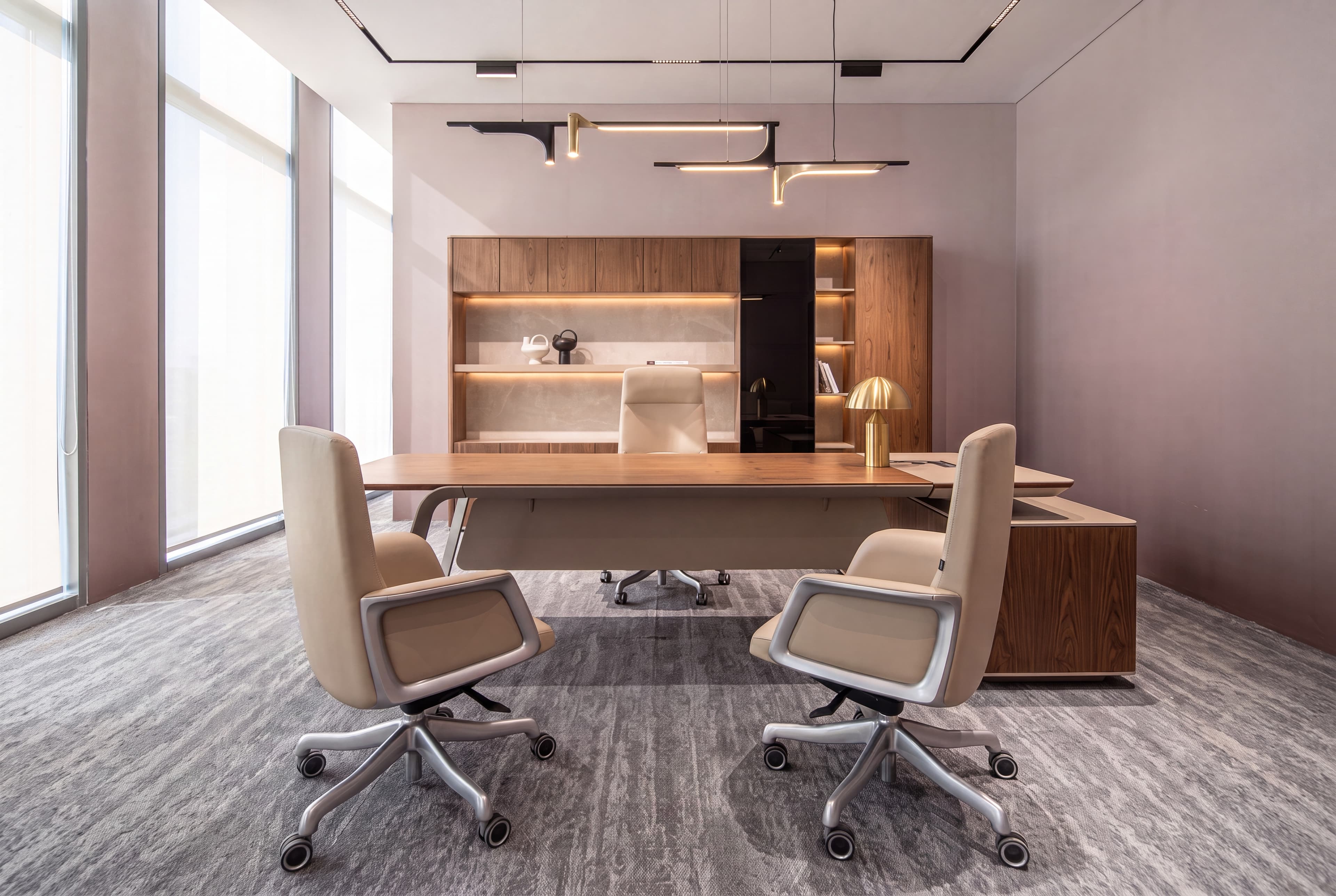 Wide view of the Shanghai office workspace